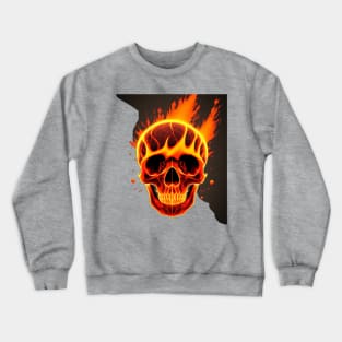 skull with lava Crewneck Sweatshirt